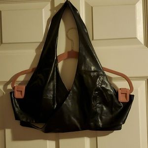 🌺2/$25🌺 Halter Black Vinyl Crop Top